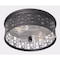 Afx Roscoe - 2-Light Flush Mount - Black Finish - Clear Seeded Glass RSCF11MBBK - alternate 1